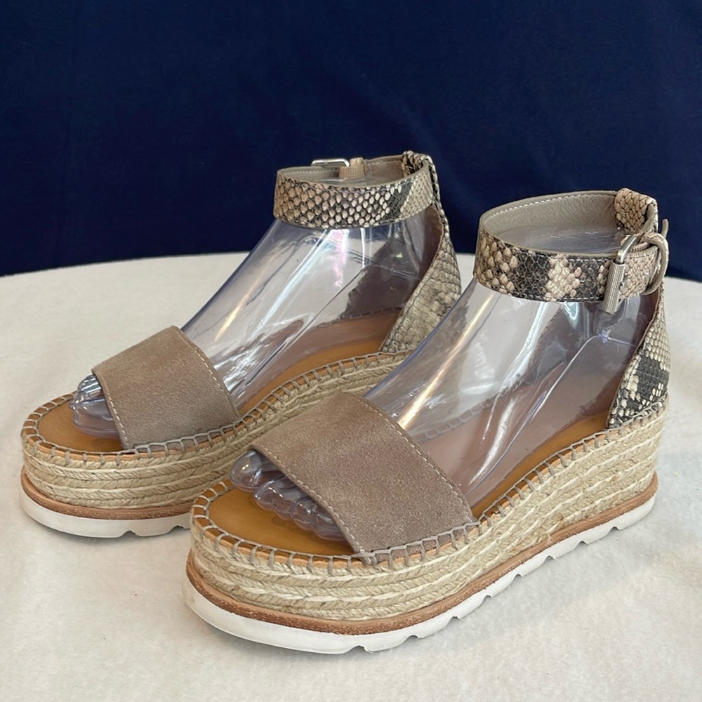 Dolce Vita Faux Snakeskin Wedge Sandals